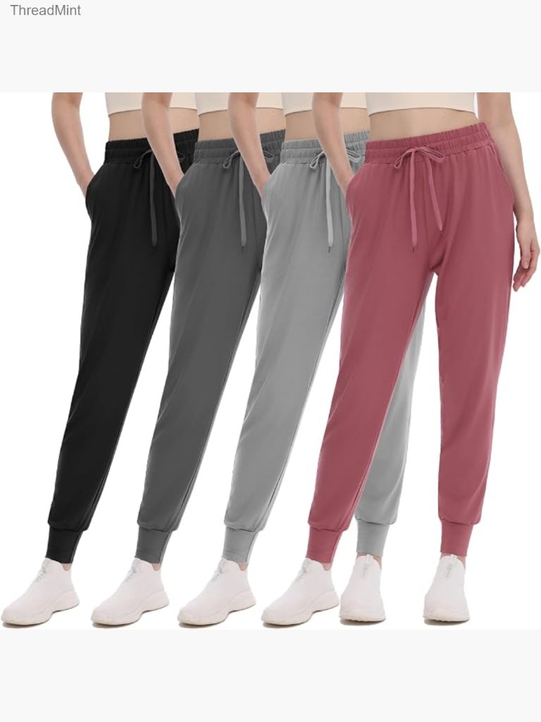 Women's Joggers With Pockets - Lightweight Sweatpants For Yoga Gym Running